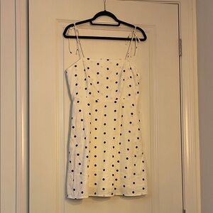 Old Navy White and Black Polka Dot Mini Dress